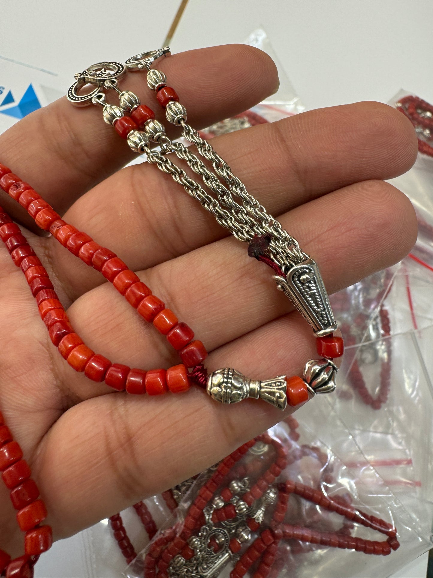 Coral Marjan Stones Tasbeeh