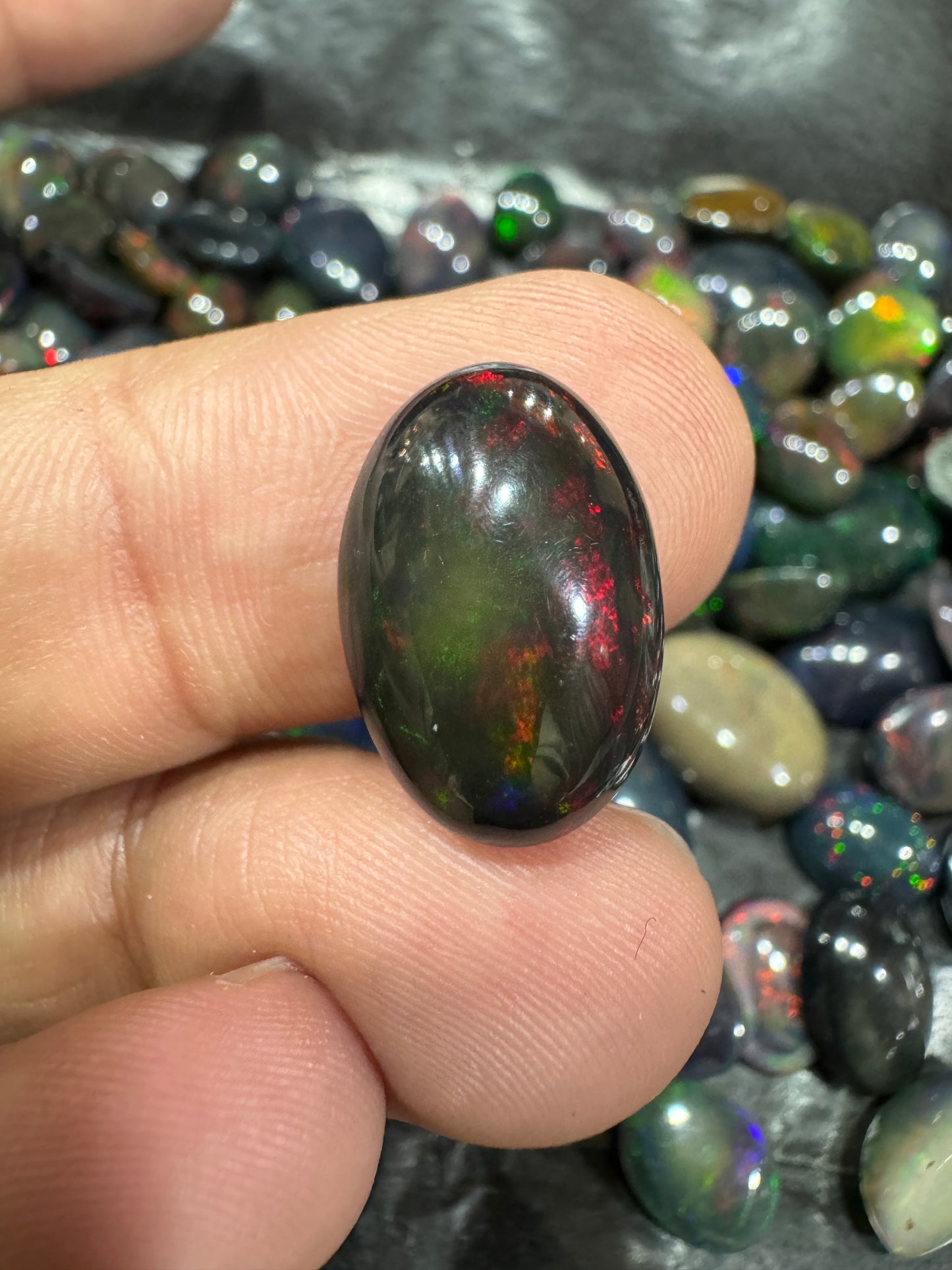 Black Opal Stone BO 012 6.8 Carat