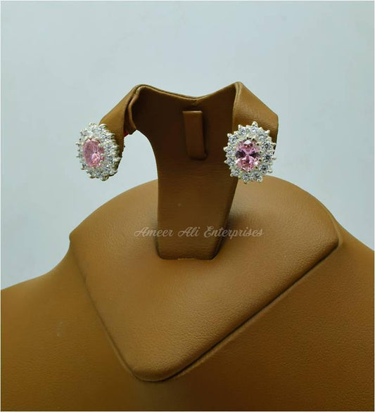 AAE 2474 CHANDI EARRINGS 925, STONE: ZIRCON - AmeerAliEnterprises