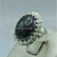 AAE 6715 Chandi Ring 925, Stone: Hadeed (Naad-e-Ali A.S) - AmeerAliEnterprises