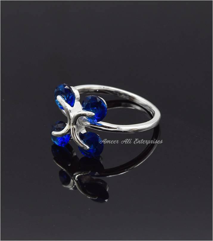 AAE 6744 Chandi Ring 925, Stone: Zircon - AmeerAliEnterprises