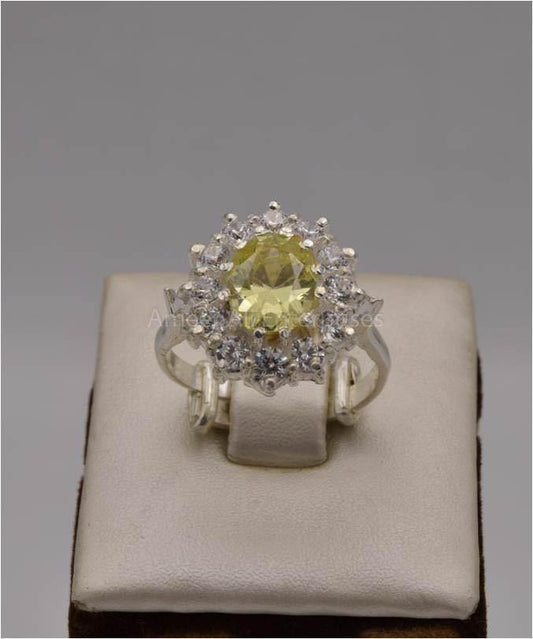 AAE 2408 Chandi Ring 925, Stone: Zircon - AmeerAliEnterprises