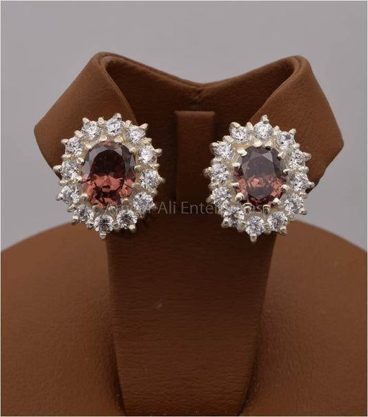 AAE 2475 CHANDI EARRINGS 925, STONE: ZIRCON - AmeerAliEnterprises