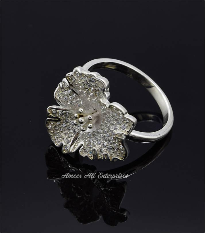 AAE 7411 Chandi Ring 925, Stone: Zircon - AmeerAliEnterprises
