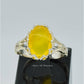 AAE 2317 Chandi Ring 925, Stone: Yellow Aqeeq