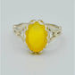 AAE 2317 Chandi Ring 925, Stone: Yellow Aqeeq